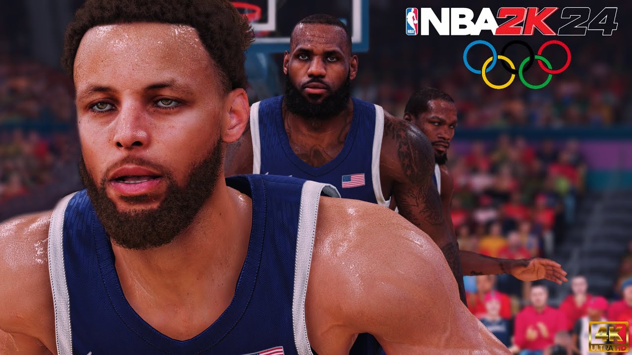 Curry, LeBron and KD Invade Germany at the Olympics! | NBA 2K24 Olympics Mode | Germany vs. USA