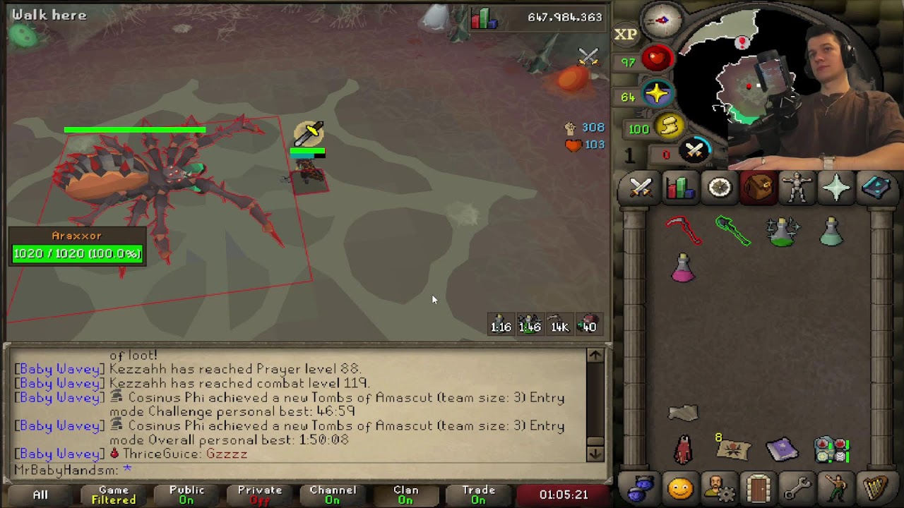 Slayer Grind - Kree'arra + Jar of Venom Drop! | MrBabyHandsome
