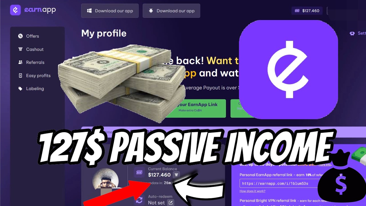 Made 127$ Passive Income In 7 Month on EarnApp