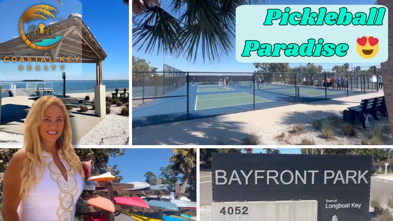 Bayfront Park in Longboat Key #pickleball #tennis #kayaking #outdoorliving #longboatkey