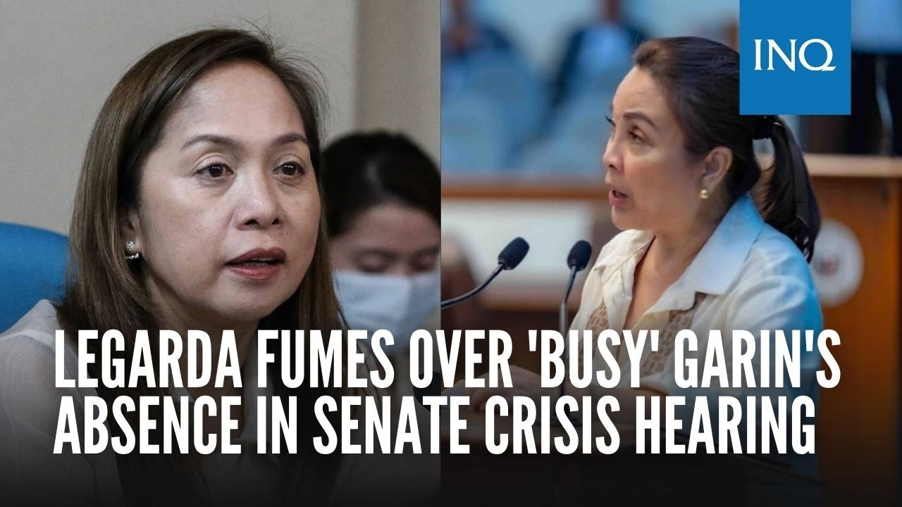 Legarda fumes over 'busy' Garin's absence in Senate crisis hearing
