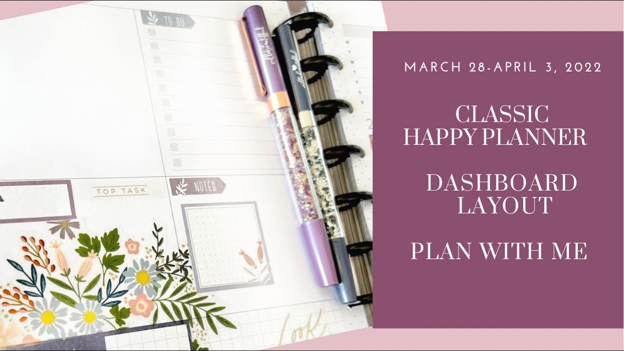 Plan With Me | Classic Happy Planner | Dashboard Layout