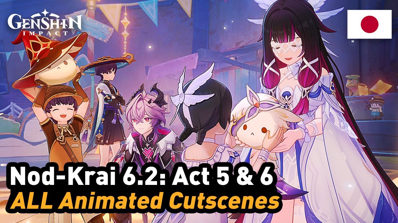 Genshin Impact 6.2 - ALL Animated Cutscenes | JP Dub | Song of the Welkin Moon | Act 5 & 6 | STORY