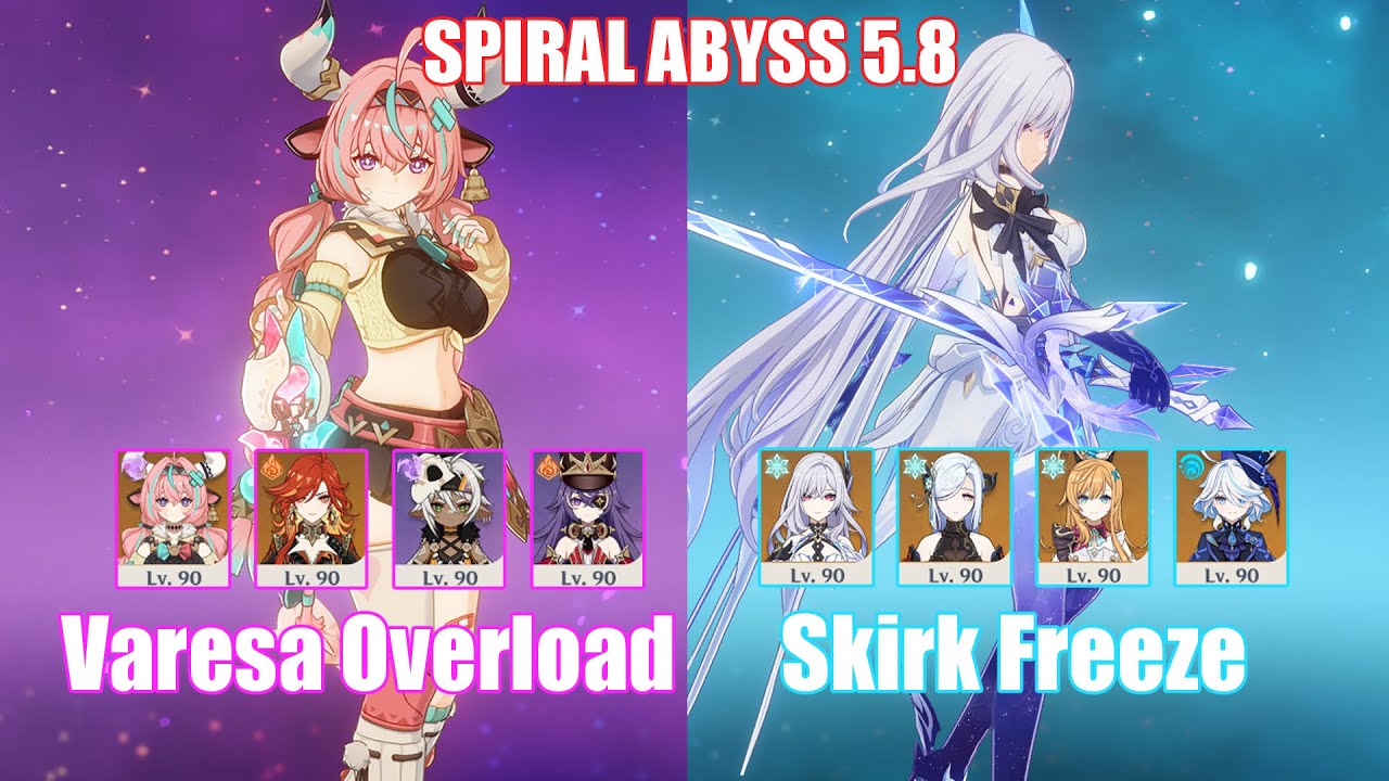 C0 Varesa Overload & C0 Skirk Freeze | Spiral Abyss 5.8 | Genshin Impact