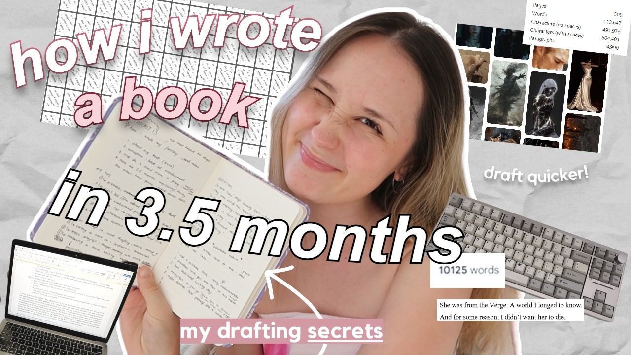how i wrote an entire novel in 3(ish) months📝💻  (fast *REAL* drafting tips) no nonsense  