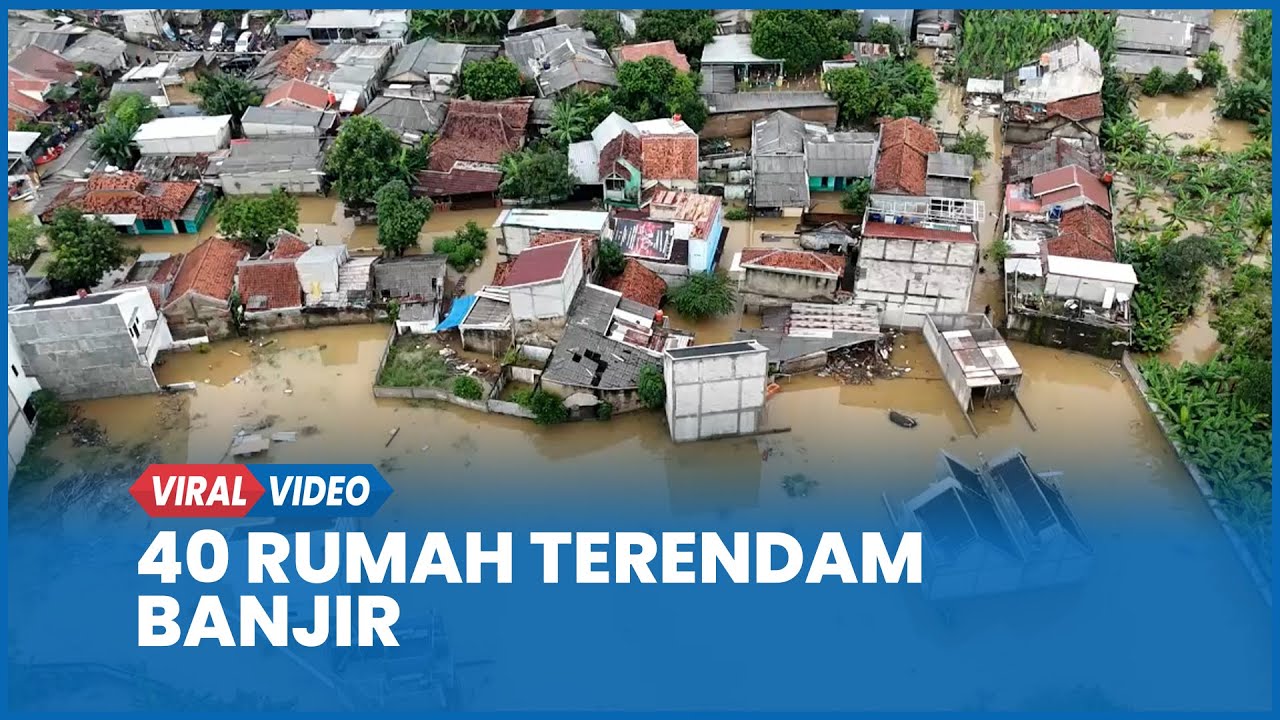 Pantauan Udara Banjir Depok Hari ini Luapan Kali Pesanggrahan Rendam Perum Swangan Asri