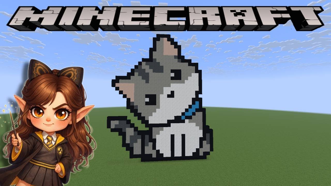 Pixel Art de un Gatito en Minecraft 🐱 Quedó DEMASIADO tierno 😭