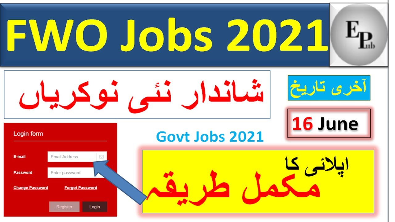 FWO Jobs 2021 Online Apply | FWO Jobs 2021 advertisement | Frontier Works Organization Jobs 2021