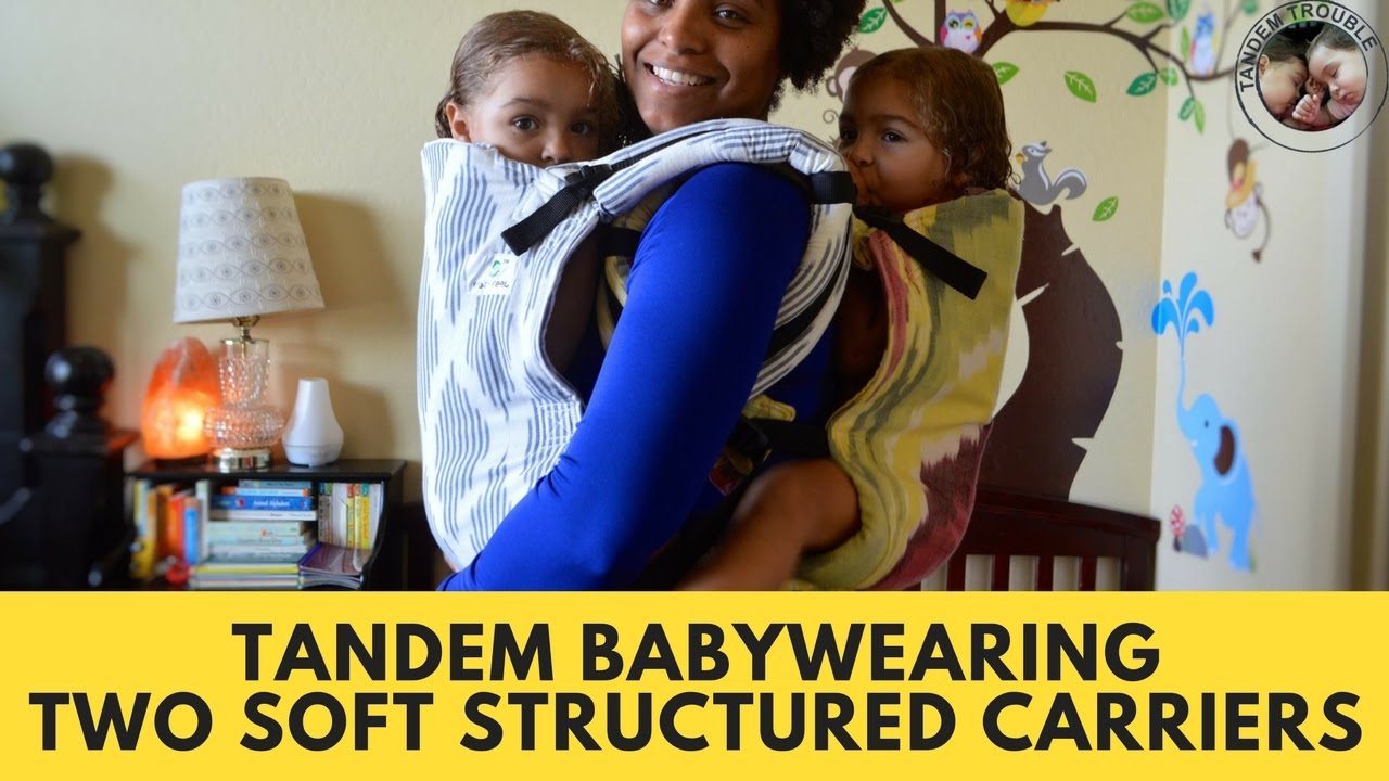 Tandem Babywearing: Two Soft Structured Carriers (SSC)