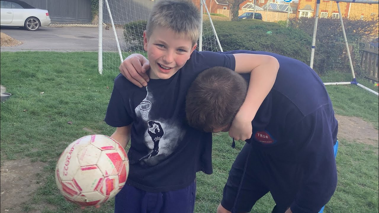 Dad vs son foot ball challenge (NO RULES)