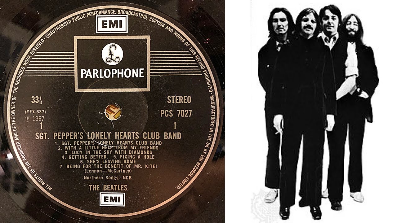 The Beatles 1970s Silver And Black Parlophone Pressings
