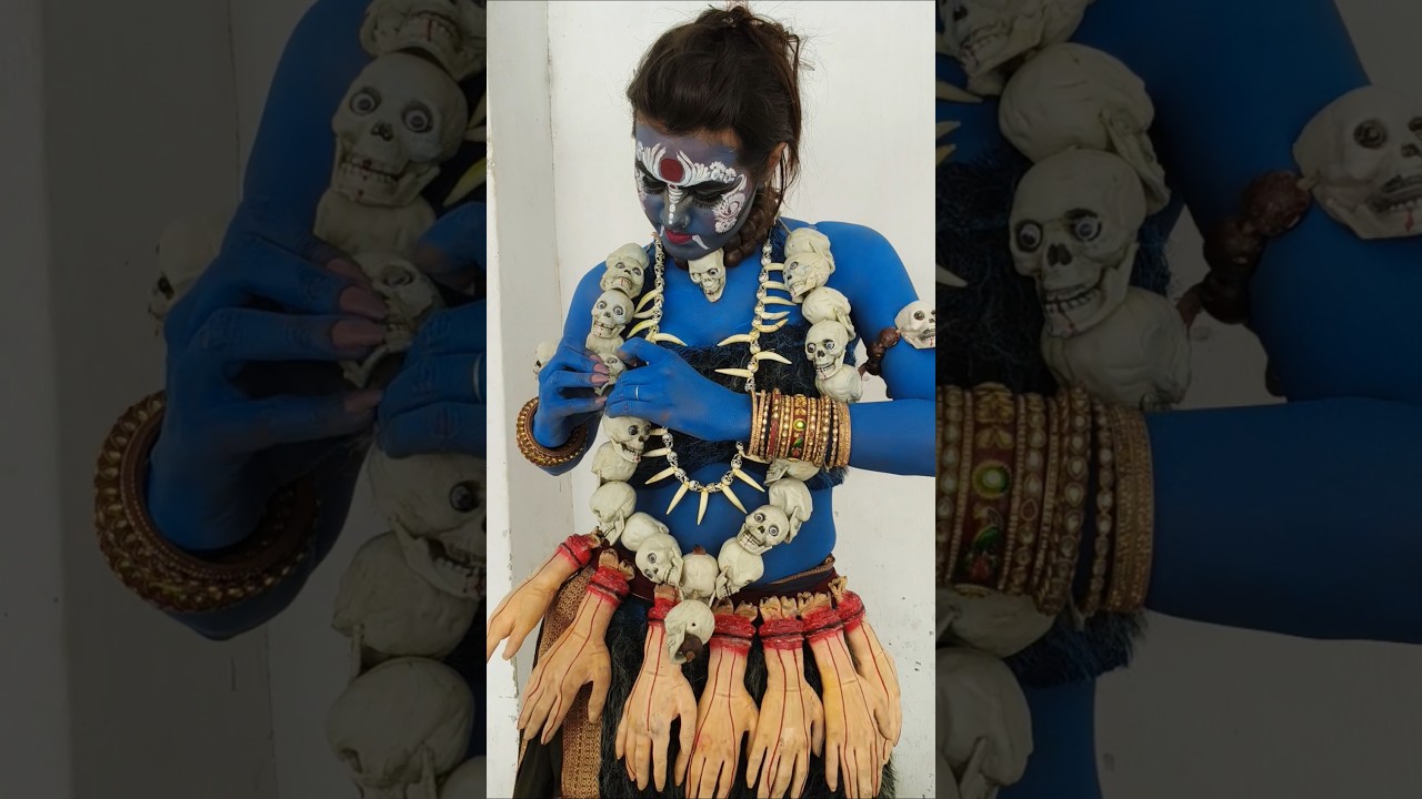 ma kali make up look #shortsfeed #mahakali #kali #kalimaa #maa #maakali #makeup #trending#shorts#yt