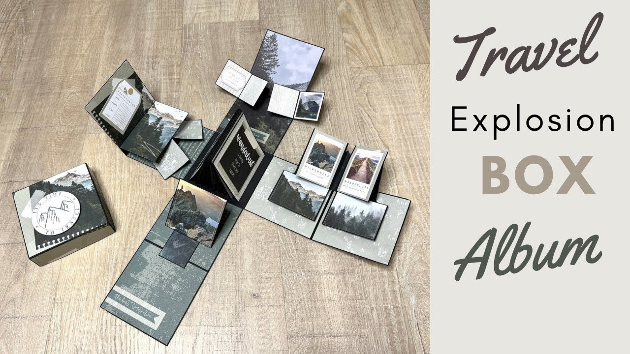 Travel Explosion Box Album | Mini Pop-Up Cards