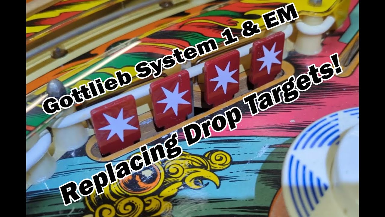 Замена DROP TARGETS на автомате для игры в пинбол Gottlieb System 1 или EM