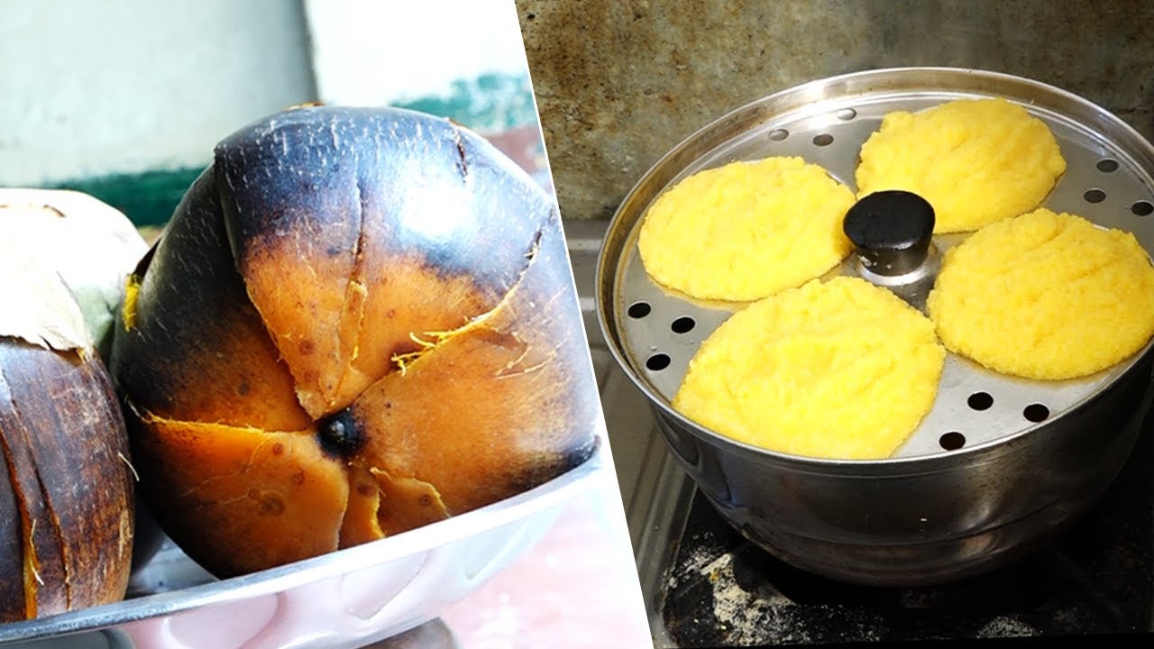 Toddy Palm Fruit Pulp Idli | How To Make Toddy Palm Idli | Street Food