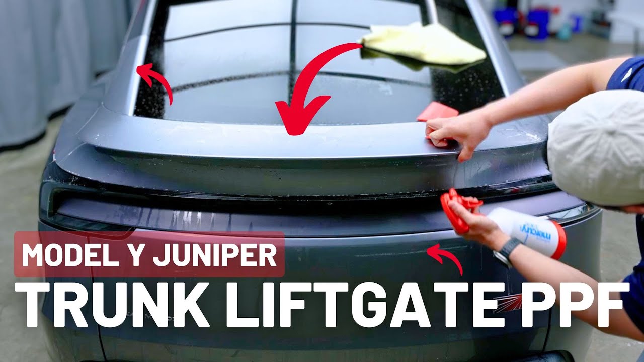 How To Install DIY PPF On  Model Y Juniper Trunk Liftgate