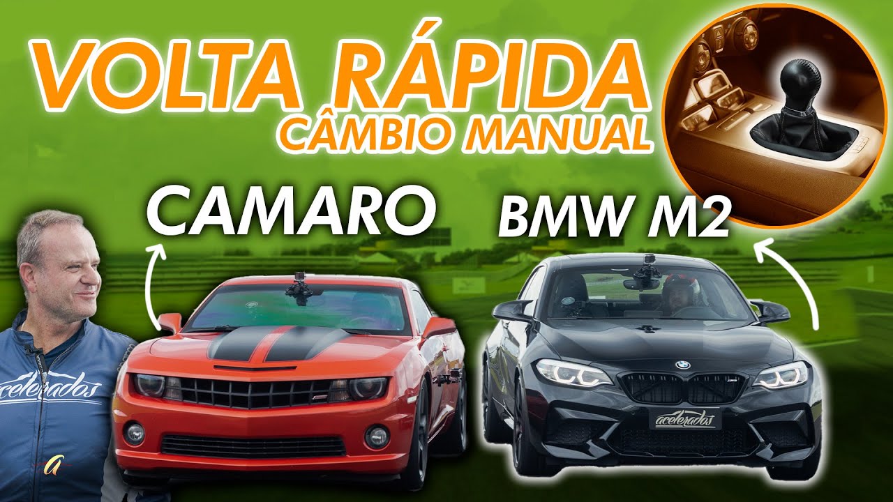 DESAFIO DOS MANUAIS NA VOLTA RÁPIDA! BMW M2 e Chevrolet Camaro vão pra pista na mão do Rubinho