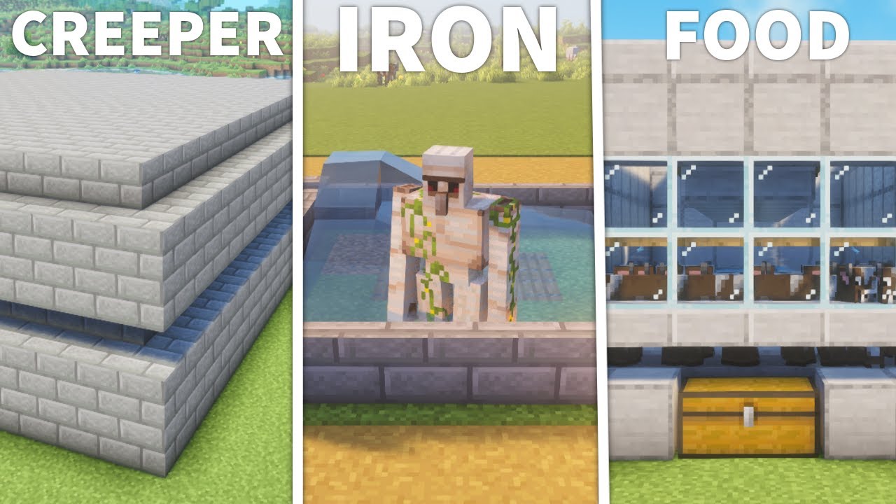 3 MUST HAVE Starter Farm for Minecraft 1.21!