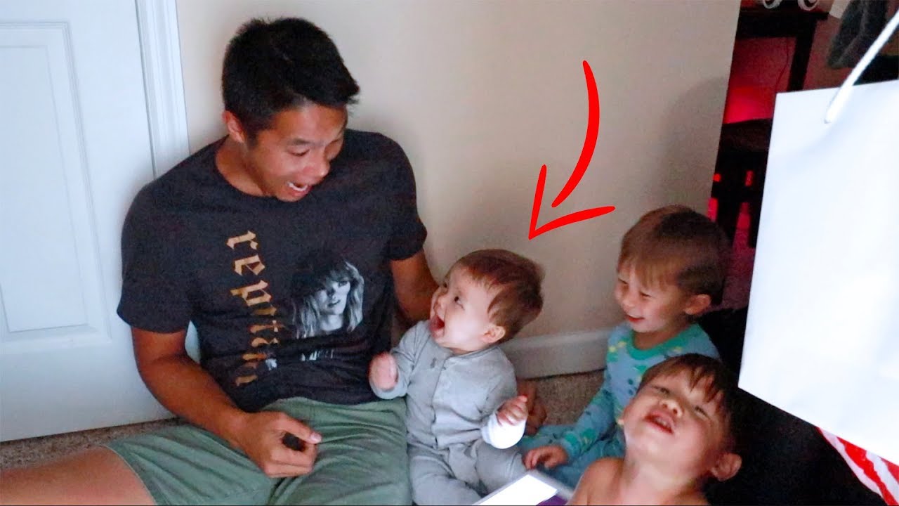 Baby's Funny Reaction When Scared!