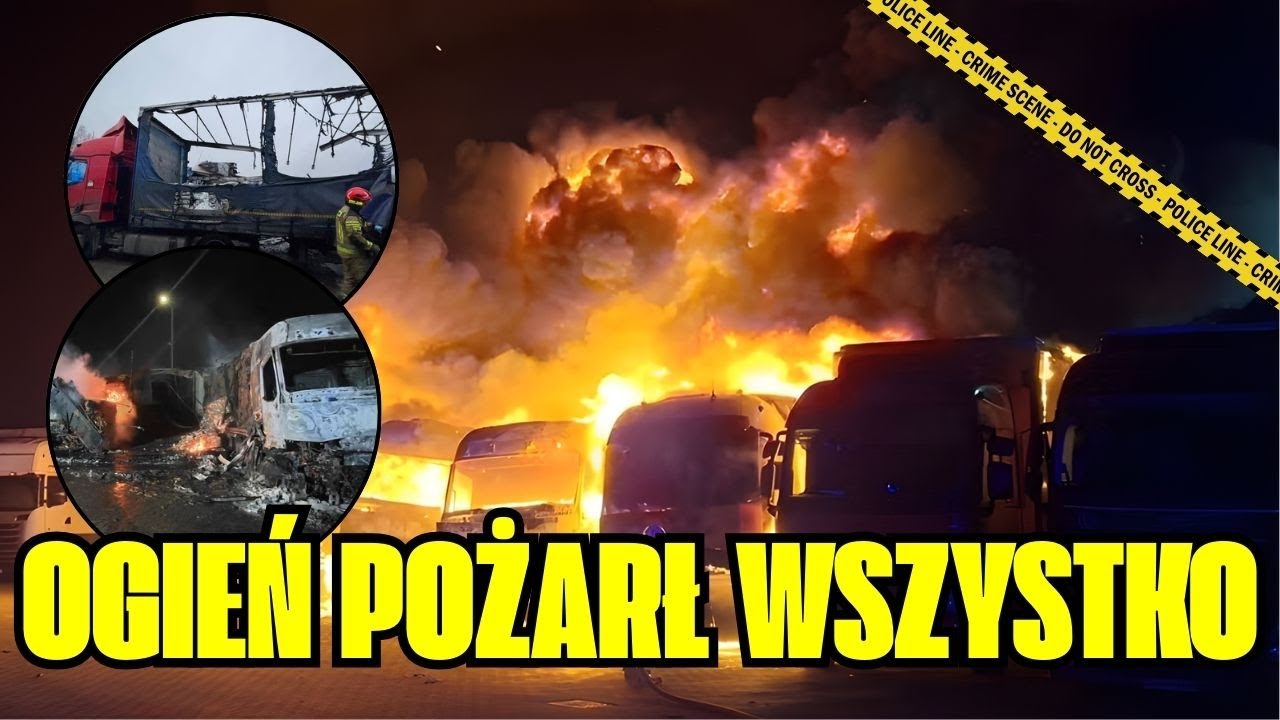Dramat w Pani&oacute;wkach. Sześć tir&oacute;w spłonęło doszczętnie