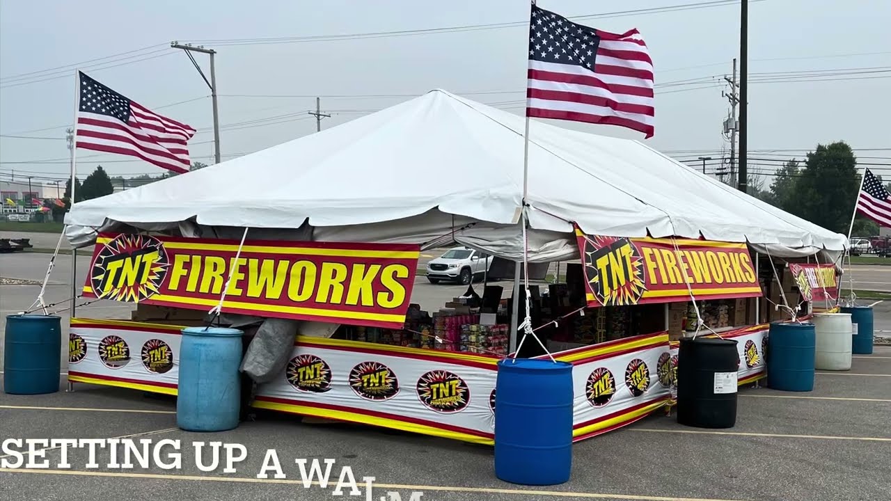 Walmart Fireworks Tent Set Up (With Timelapse)