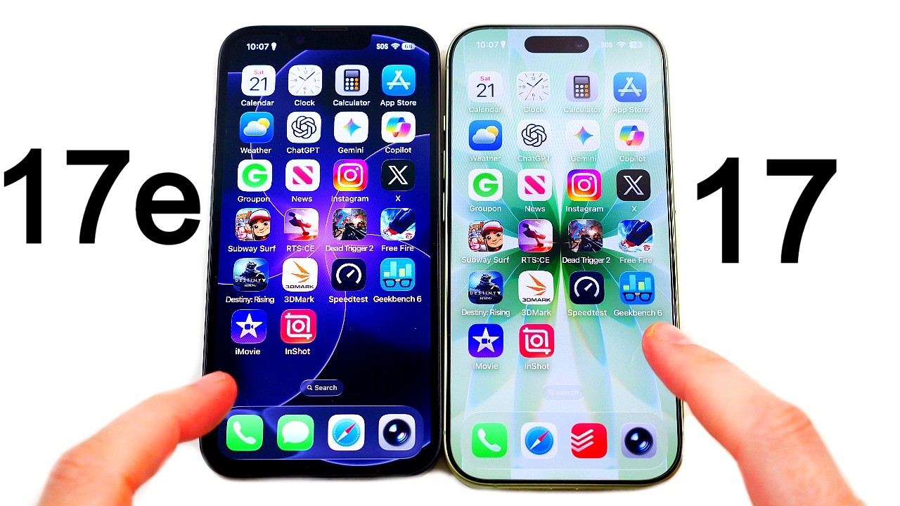 iPhone 17e vs iPhone 17 Speed Test