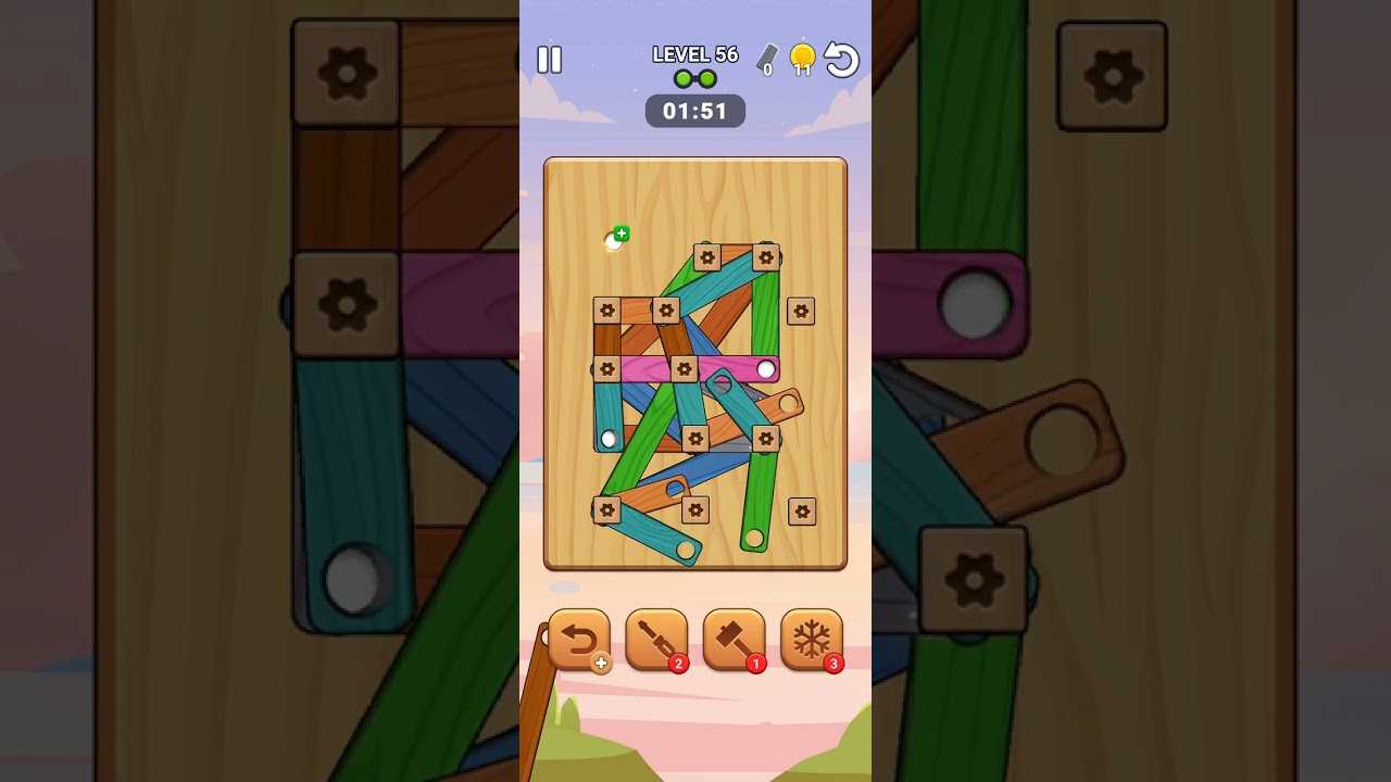 Wood Nuts & Bolt: Screw Puzzle Level 56