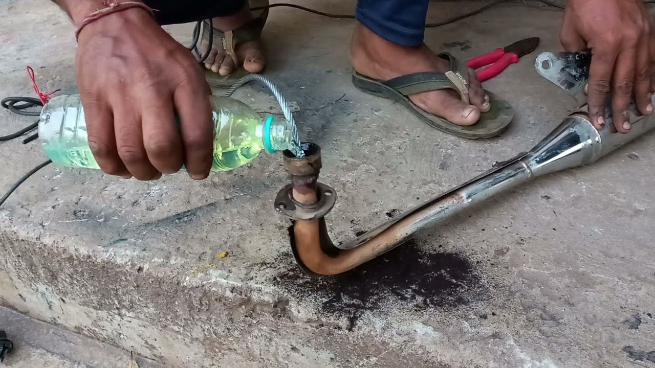 Hero Splendor bike silencer carbon cleaning process #mh10vp