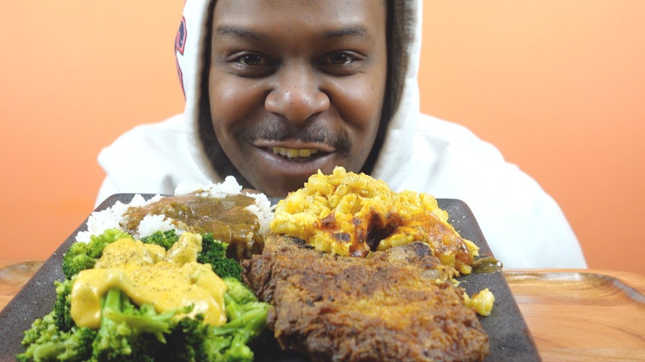 FRIED PORK CHOP MUKBANG........EATING SHOW
