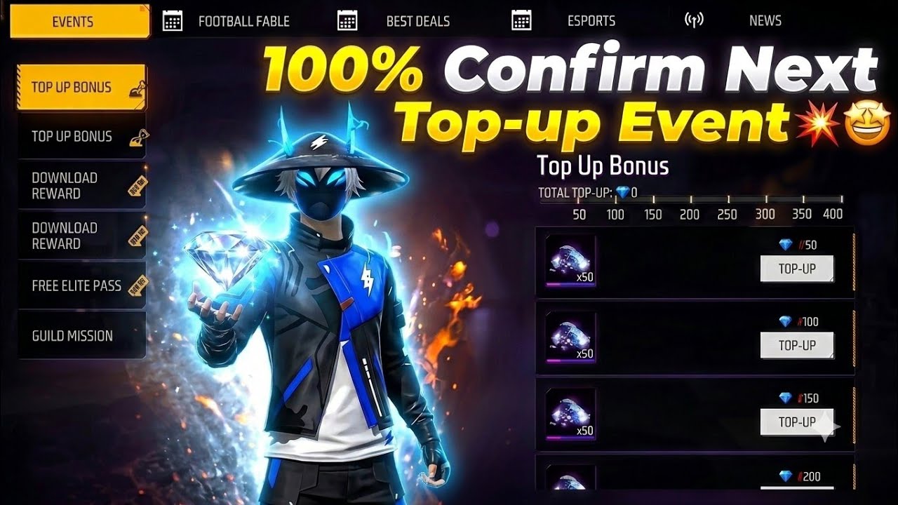 Next Top up Event💥🤩 | next top up event in free fire | double diamond top up | ff next top up event 