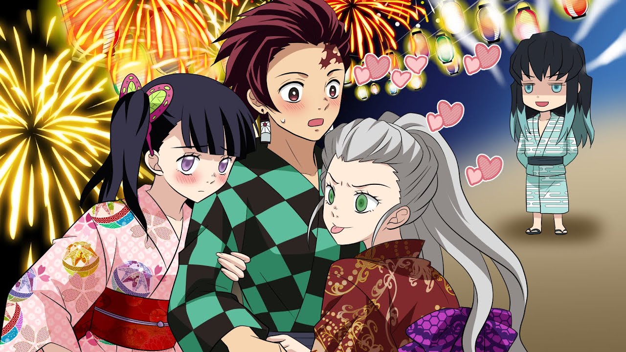 【キメツ学園】炭カナの花火大会デートハプニング。謝花梅の逆ナンパに無一郎の神行動【鬼滅の刃ライン動画/声真似アフレコ/炭治郎/カナヲ】
