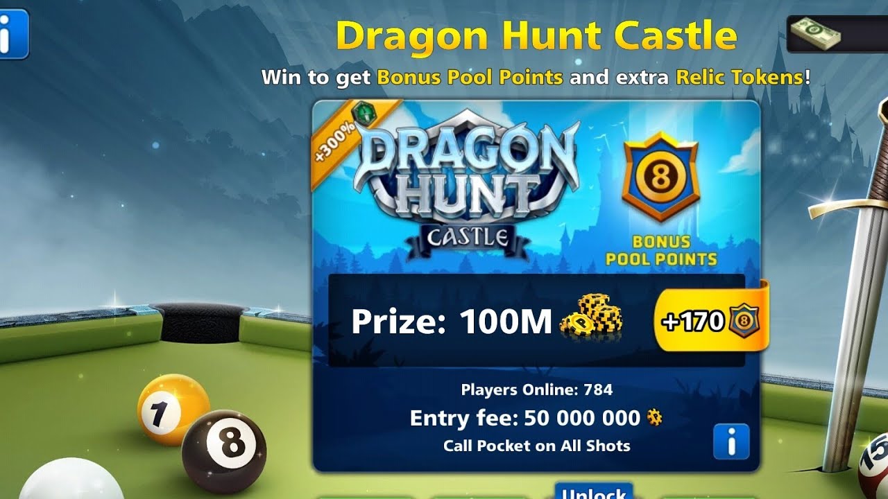 DRAGON HUNT 😱 EVENT 8 BALL POOL