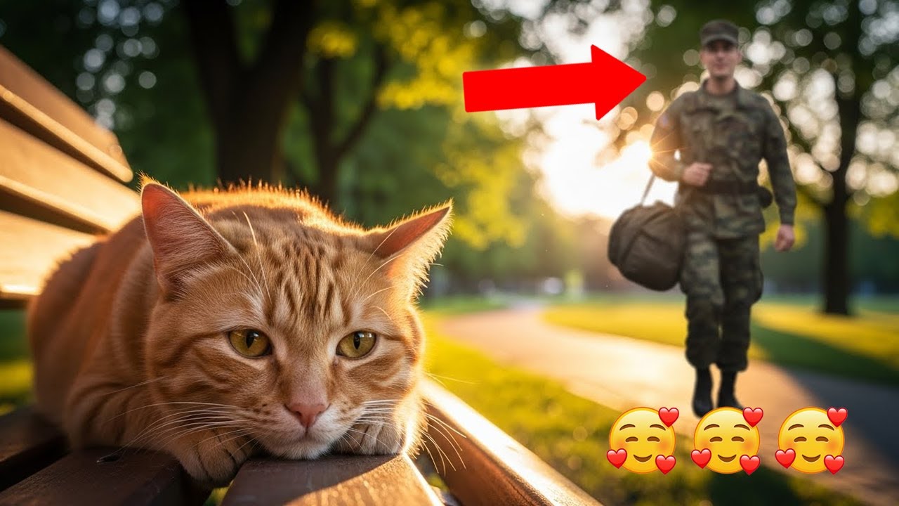 🥰 What happens when a cat sees its soldier dad coming home? 🐱