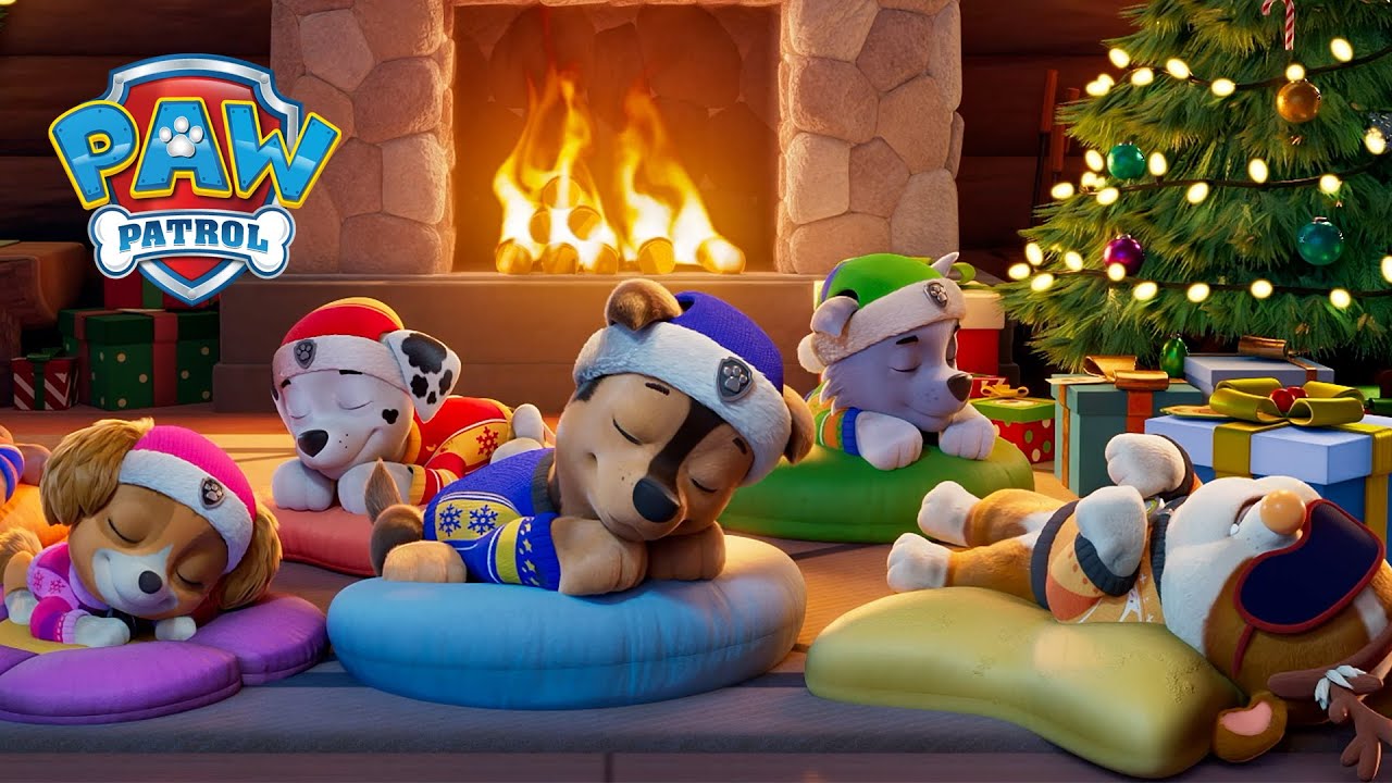 A PAW Patrol Holiday Fireplace 🎄🎁 Cozy up with the pups - PAW Patrol UK - Cartoons for Kids