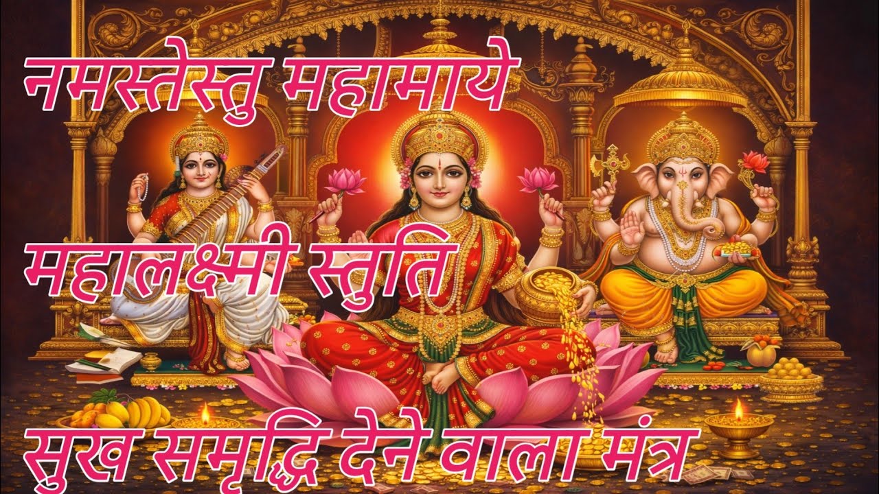 नमस्तेस्तु महामाये महालक्ष्मी स्तुति 🙏 | Lakshmi Mantra for Wealth & Prosperity | लक्ष्मी कृपा मंत्र