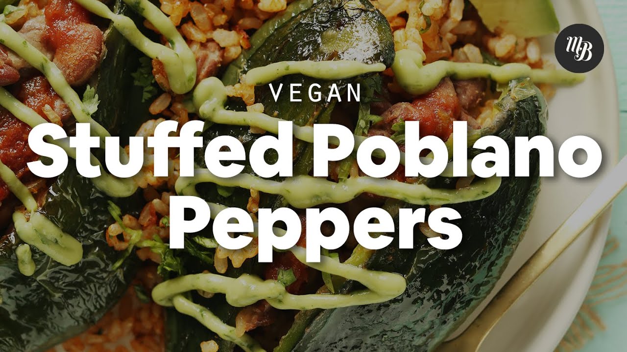 Vegan Stuffed Poblano Peppers | Minimalist Baker Recipes