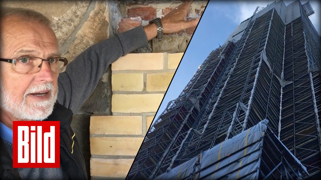 Hamburgs höchste Baustelle - Steinewechsel auf 147 Metern