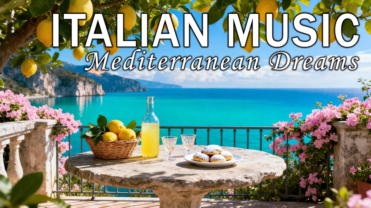 🎶 Italian Vibes & Mediterranean Music 🎶 2+ Hours Scenic Amalfi Coast & Lake Como Relaxation 4K