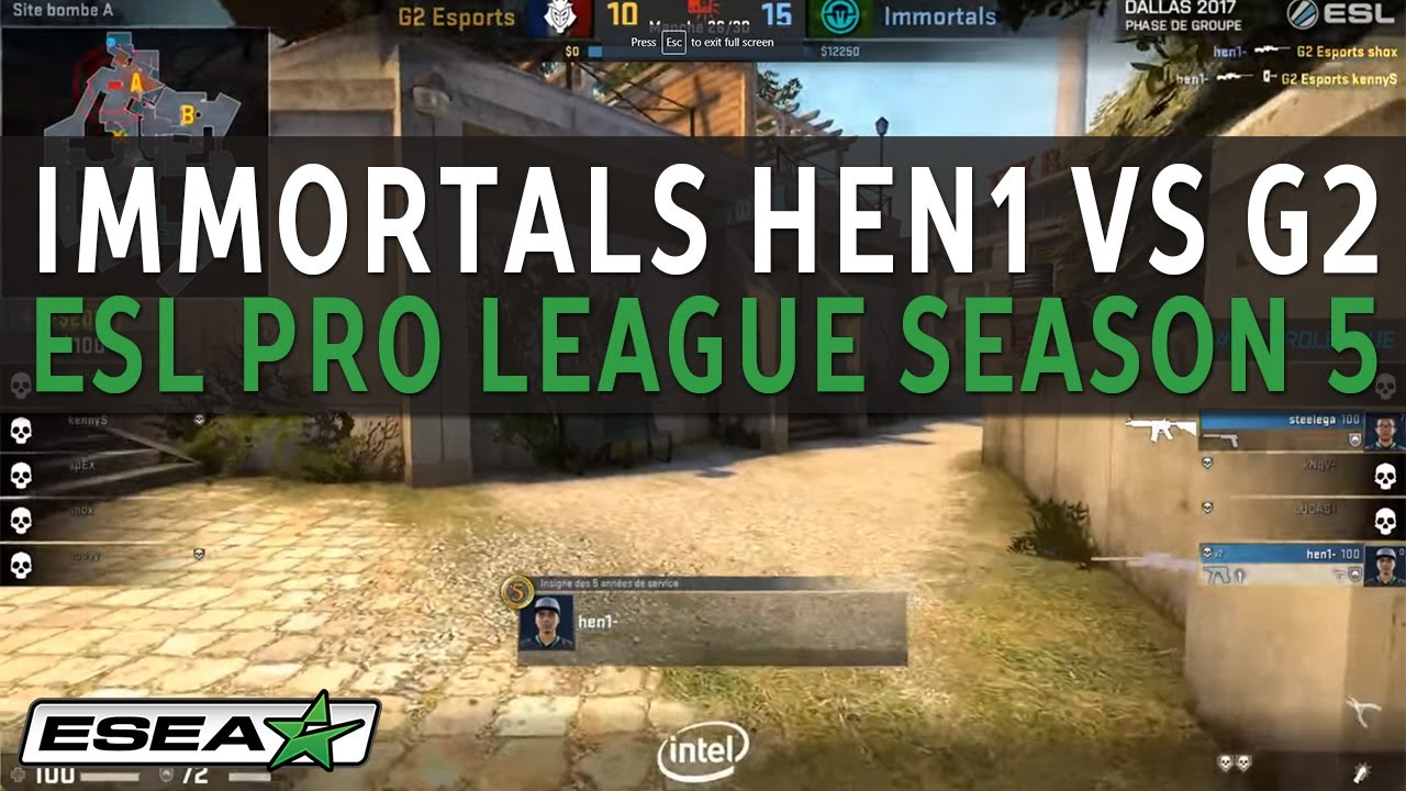 Immortals HEN1 vs G2 Collateral To Win The Game at ESL Pro League Finals (Group Stage)