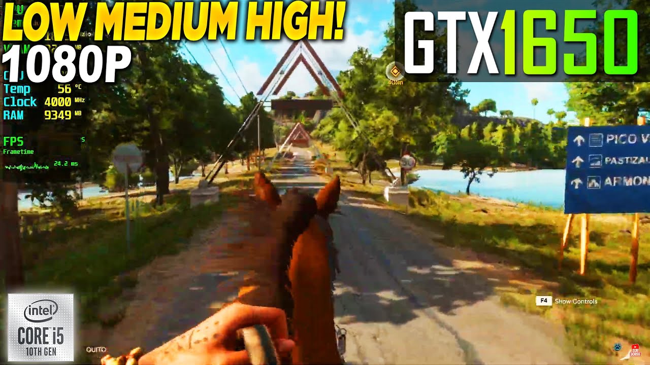 Far Cry 6 GTX 1650 - 1080p Low, Medium, High,