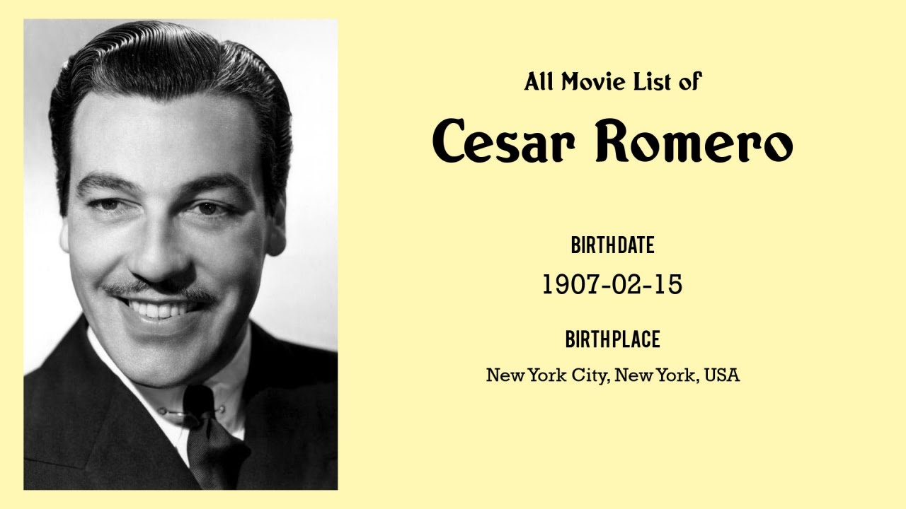 Cesar Romero Movies list Cesar Romero| Filmography of Cesar Romero