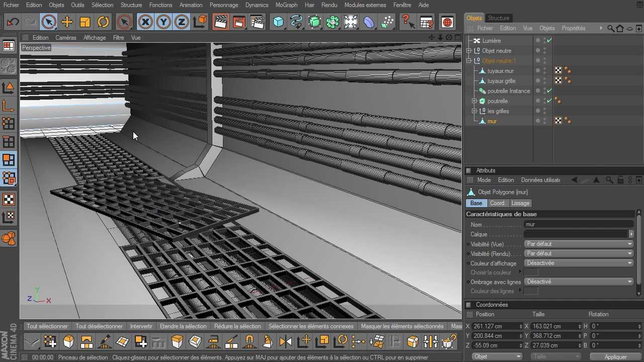 Tutoriel SF : modélisation couloir de science fiction