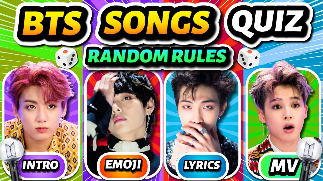 🌟 Guess 50 BTS Songs By The RANDOM RULES 🎲 | BTS QUIZ 💜