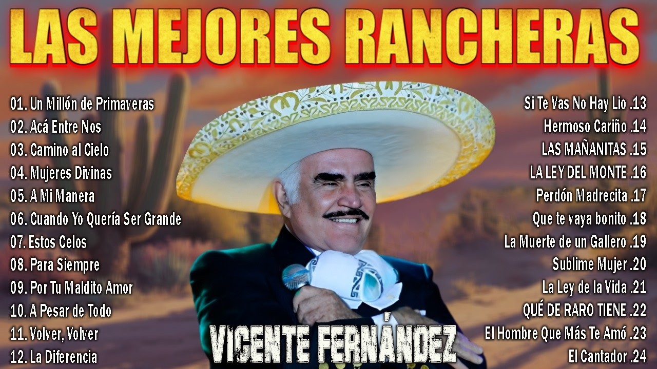 Lo Mejor de Vicente Fernández –20 Rancheras Viejitas Pero Bonitas | Éxitos Inolvidables de Chente 🇲🇽