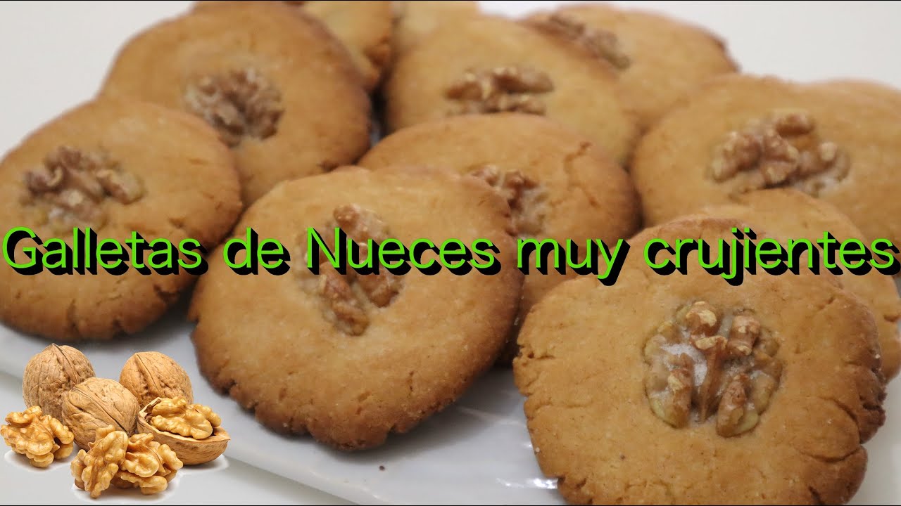 Si te gustan las nueces esta es tu receta, galletas de nueces crujientes  y muy fáciles de preparar