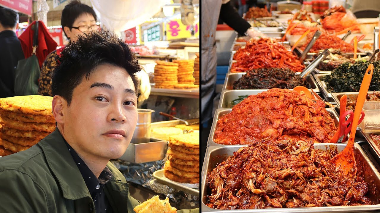 Probando Comida Callejera en el Mercado Gwangjang | Pizza Coreana🍕