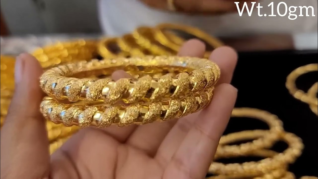Latest Trending 22ct Gold Bangle lightweight jewelry New Designs #youtube #viral #skdesigned