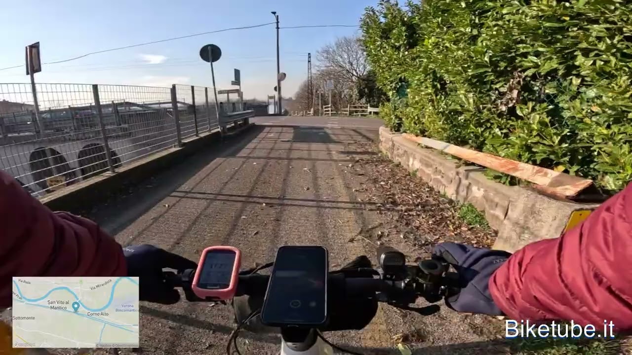 Verona cicloturismo ciclabile ufficiale da diga Chievo, canale biffis, bussolengo