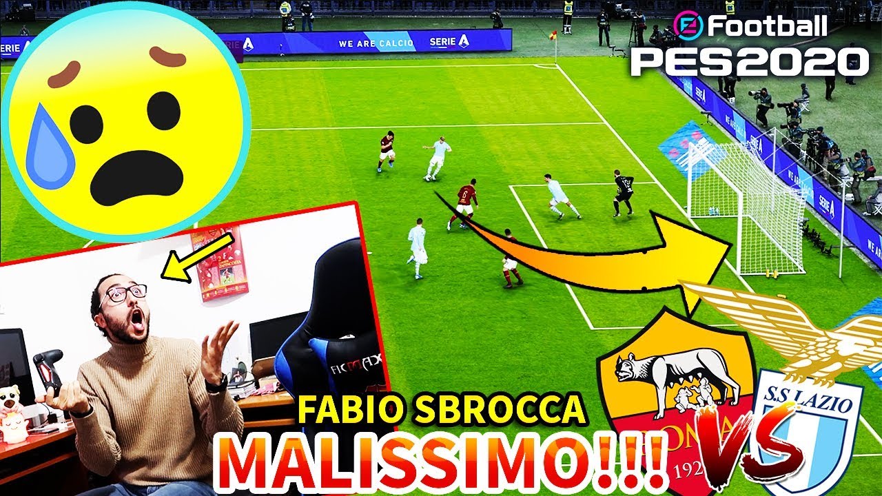 [MAI VISTO COSÌ!] L'HO PROVOCATO E... FABIO SBROCCA COMPLETAMENTE!!! ROMA-LAZIO [PES 2020]