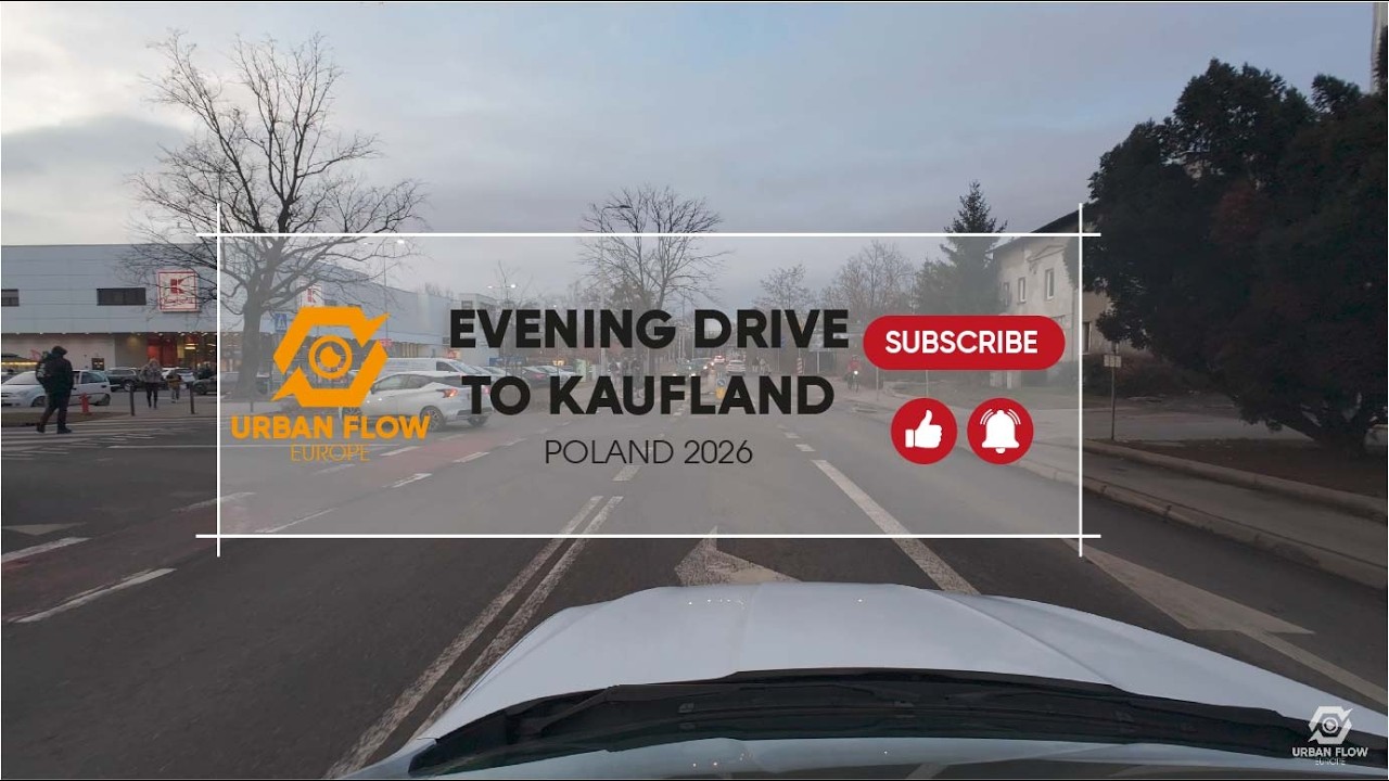 Evening Drive POV – Scenic Ride to Kaufland, Wrocław Poland 2026